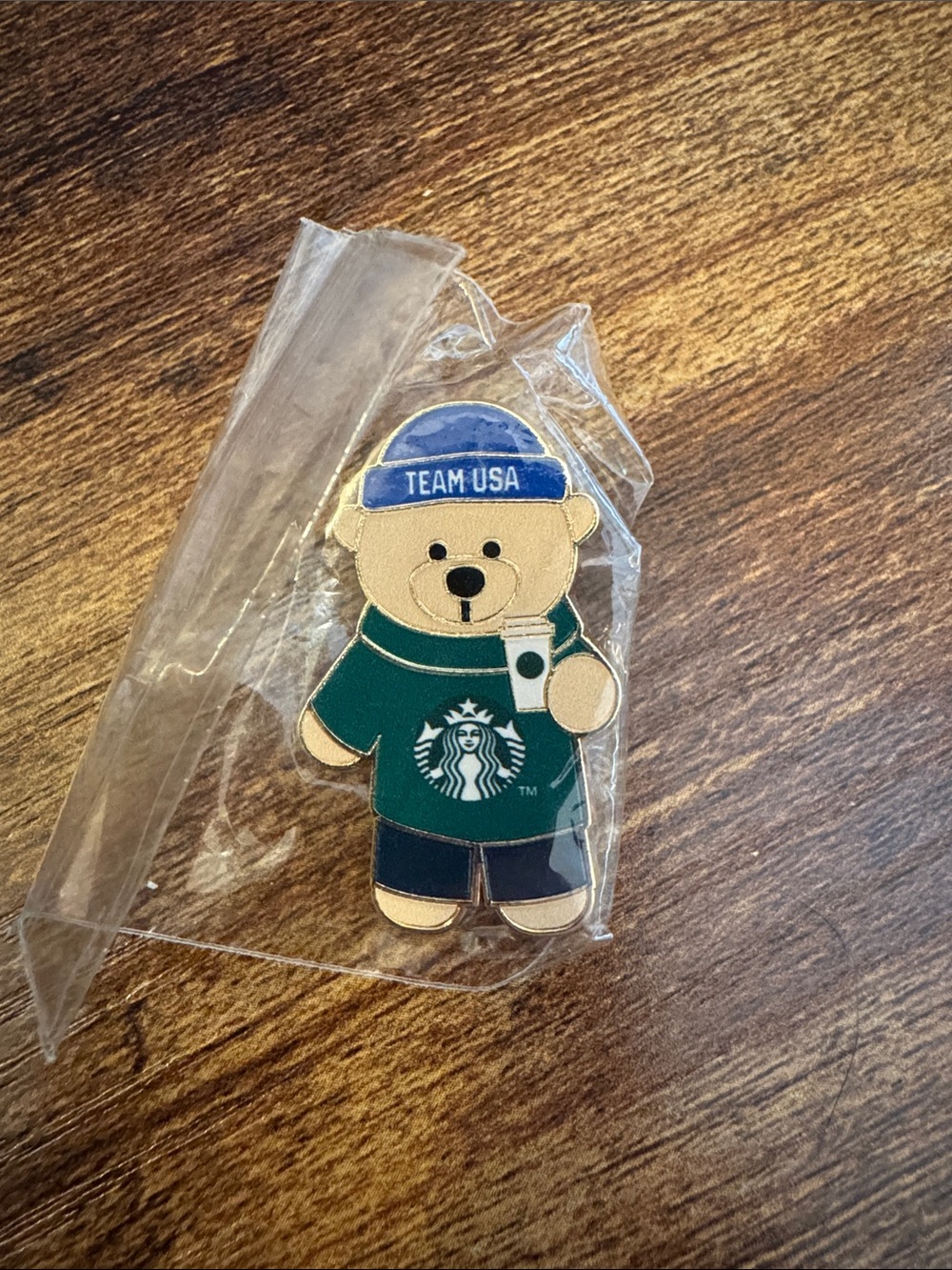 Starbucks Olympic Bear Pin - Team USA